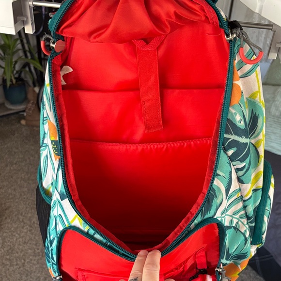 Embark Jartop Elite Backpack in a teal tropical floral print. - Picture 9 of 10